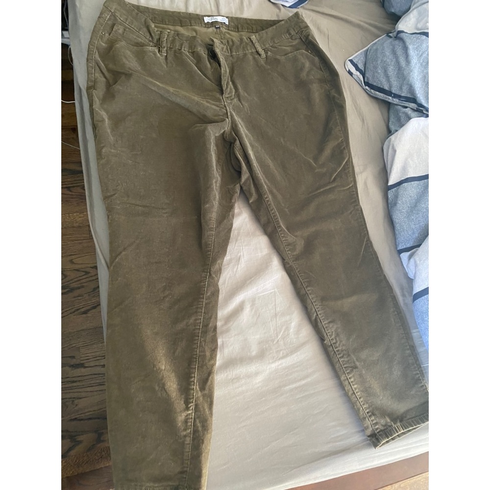 Olive corduroys